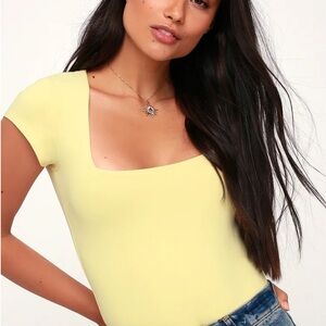 Free People Square Eyes Bodysuit